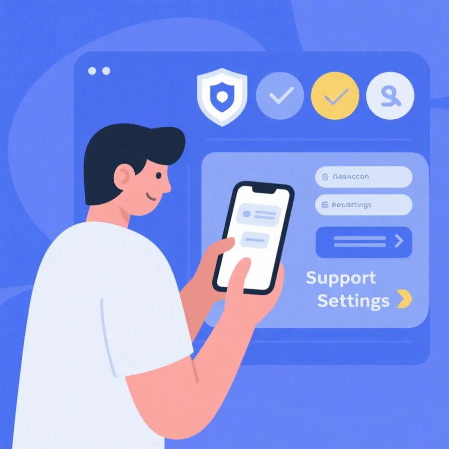 账户安全与帮助流程示意图